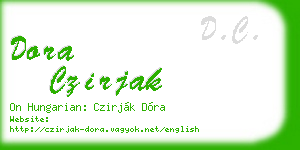 dora czirjak business card